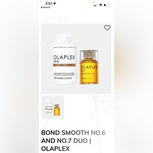 OLAPLEX AUTHENTIC FULL SIZE NO 6, and 7 bonding oil. Each used only a couple tim
